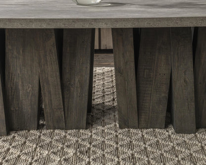 Kindra 94" Rectangle Dining Table - Olive Brown/Antique Gray