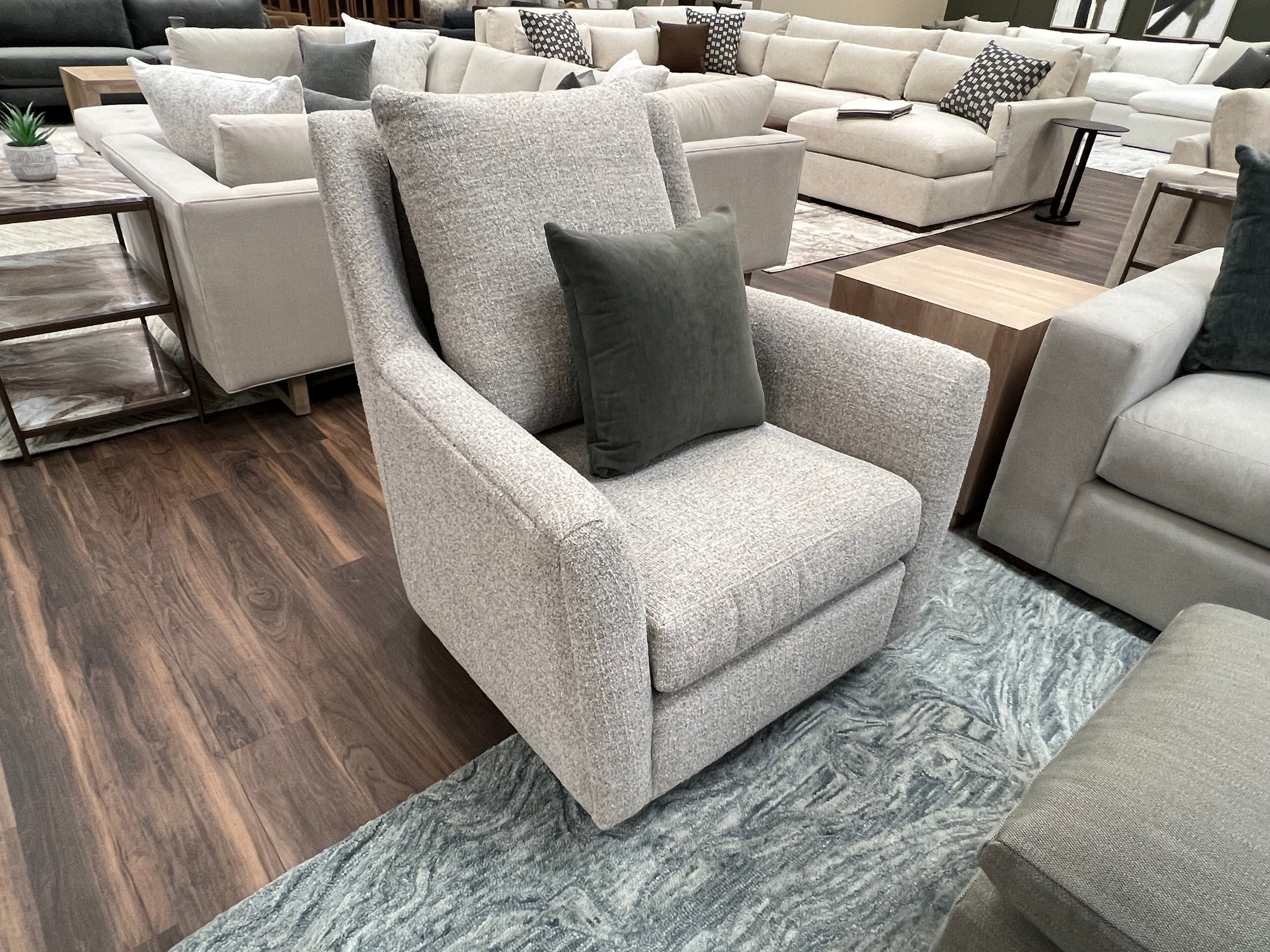 Hugo Express Ship 36" Swivel Glider Chair - Driftwood Mist