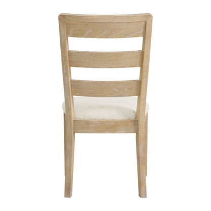 Simpsonville 20" Dining Chair - Amber Oak + Textured Cream Boucle