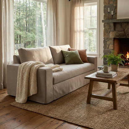 Edisto Express Ship 89" Bench Cushion Slip Cover Sofa