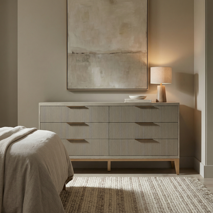 Elias 68" Six Drawer Dresser - Brushed Smoke