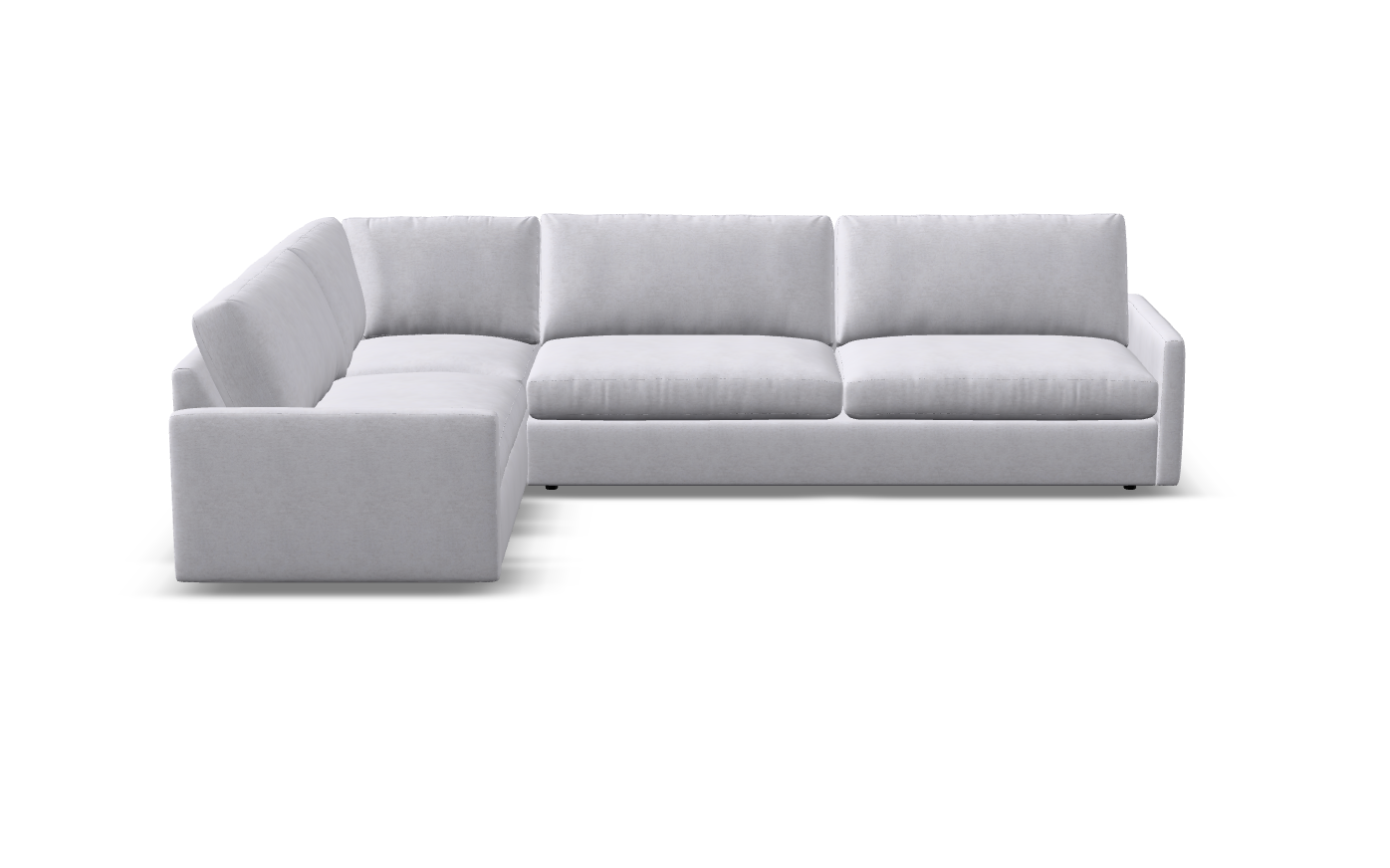 Ethan Quick Ship 117" x 103" 5 Trillium Cushion Sectional - Crypton Natural Linen