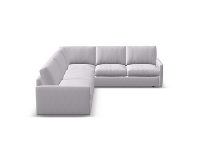 Ethan Quick Ship 131" x 103" 5 Trillium Cushion Sectional - Crypton Quicksilver