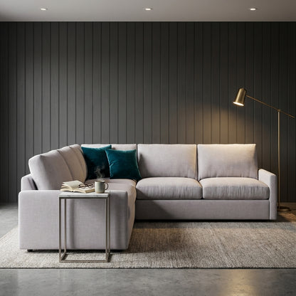 Ethan Quick Ship 131" x 107" 5 Trillium Cushion Sectional - Crypton Quicksilver