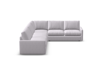 Ethan Quick Ship 131" x 107" 5 Trillium Cushion Sectional - Crypton Quicksilver