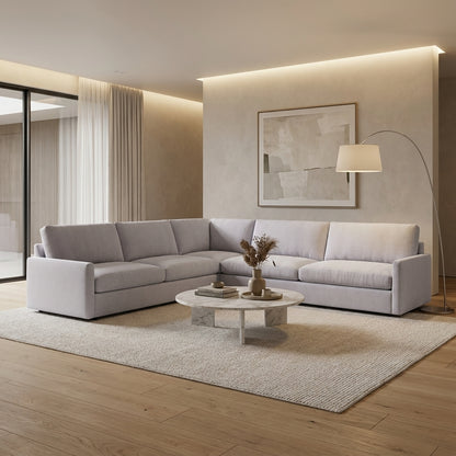 Ethan Quick Ship 131" x 131" 5 Trillium Cushion Sectional