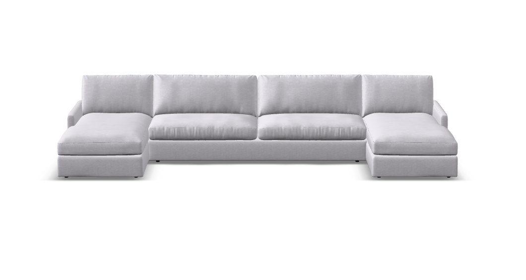 Ethan Express Ship 172" Trillium Cushion Dual Chaise Sectional
