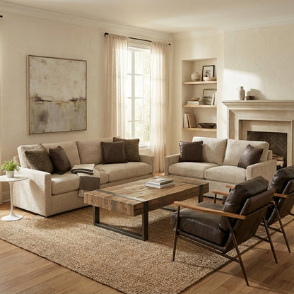 Ethan Quick Ship 95" 2 Trillium Cushion Sofa - Performance Chenille