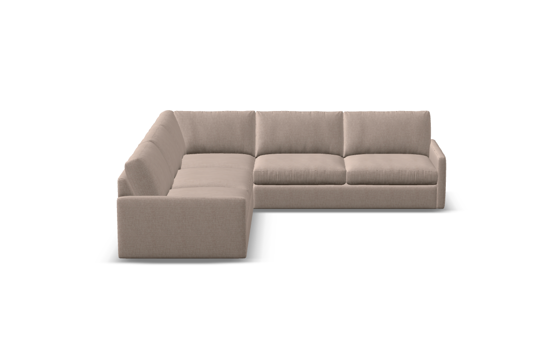 Ethan Luxe Express Ship 135" x 103" 5 Trillium Cushion Sectional