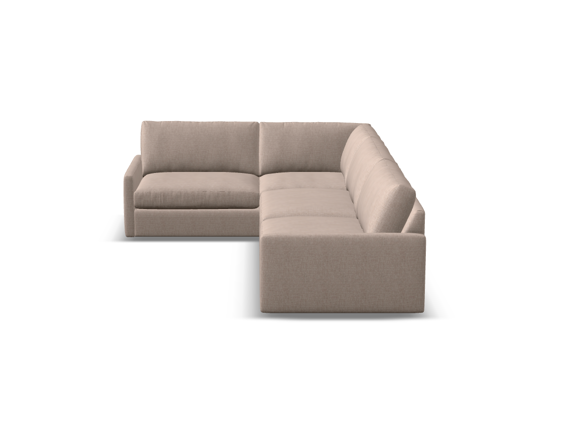 Ethan Luxe Express Ship 135" x 89" 5 Trillium Cushion Sectional