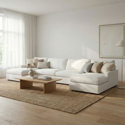 Ethan Luxe Express Ship 172" Trillium Cushion Dual Chaise Sectional