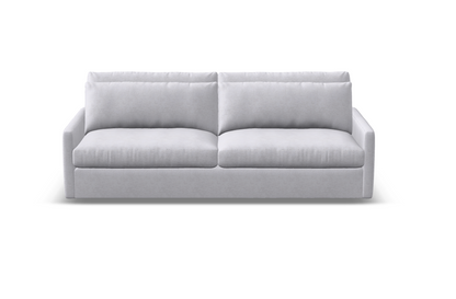 Ethan Luxe Express Ship 95" 2 Trillium Cushion Sofa + Kidney Pillow - Crypton Natural Linen