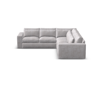 Ethan Luxe Express Ship 117" x 117" 5 Trillium Cushion Sectional + Kidney Pillow