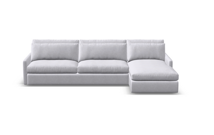 Ethan Luxe Express Ship 128" 2 Trillium Cushion Sofa + Chaise  + Kidney Pillows