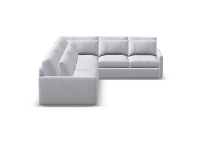 Ethan Luxe Express Ship 135" x 103" 5 Trillium Cushion Sectional + Kidney Pillow