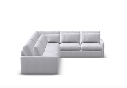 Ethan Luxe Express Ship 135" x 111" 5 Trillium Cushion Sectional + Kidney Pillow