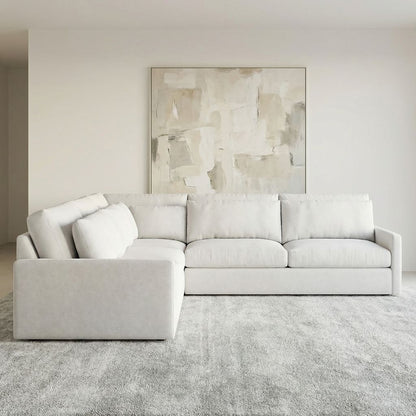 Ethan Luxe Express Ship 135" x 121" 5 Trillium Cushion Sectional + Kidney Pillow