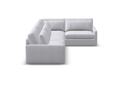 Ethan Luxe Express Ship 135" x 89" 5 Trillium Cushion Sectional + Kidney Pillow