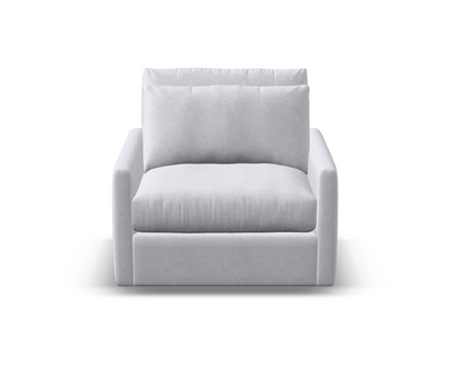 Ethan Luxe Express Ship 40" Occasional Chair + Kidney Pillow - Crypton Natural Linen
