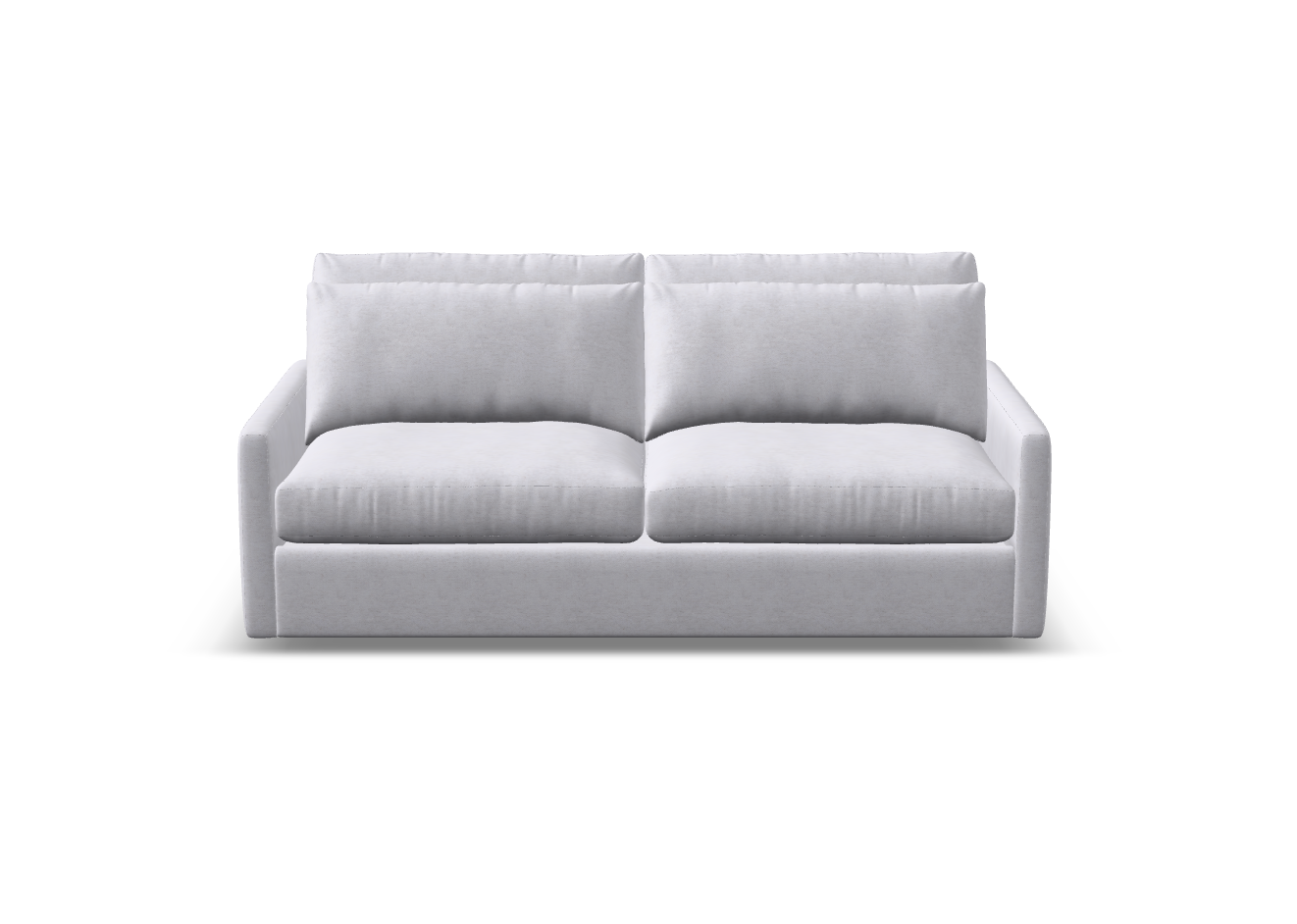 Ethan Luxe Express Ship 81" 2 Trillium Cushion Sofa + Kidney Pillow - Crypton Natural Linen