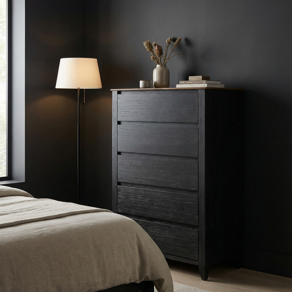 Etowah 36" Five Drawer Chest - Ebony