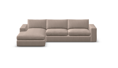 Everette Quick Ship Trillium Cushion 126" Sofa + Chaise