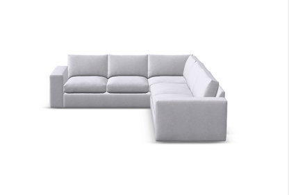 Everette Express Ship 123" x 109" 5 Trillium Cushion Sectional