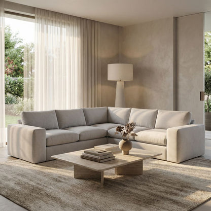 Everette Express Ship 137" x 109" 5 Trillium Cushion Sectional