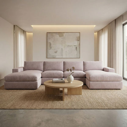 Everette Express Ship 149" Trillium Cushion Dual Chaise Sectional