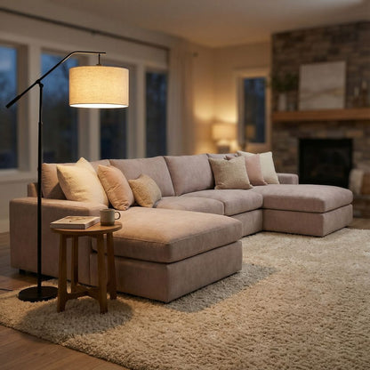 Everette Express Ship 159" Trillium Cushion Dual Chaise Sectional