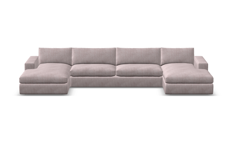 Everette Express Ship 173" Trillium Cushion Dual Chaise Sectional