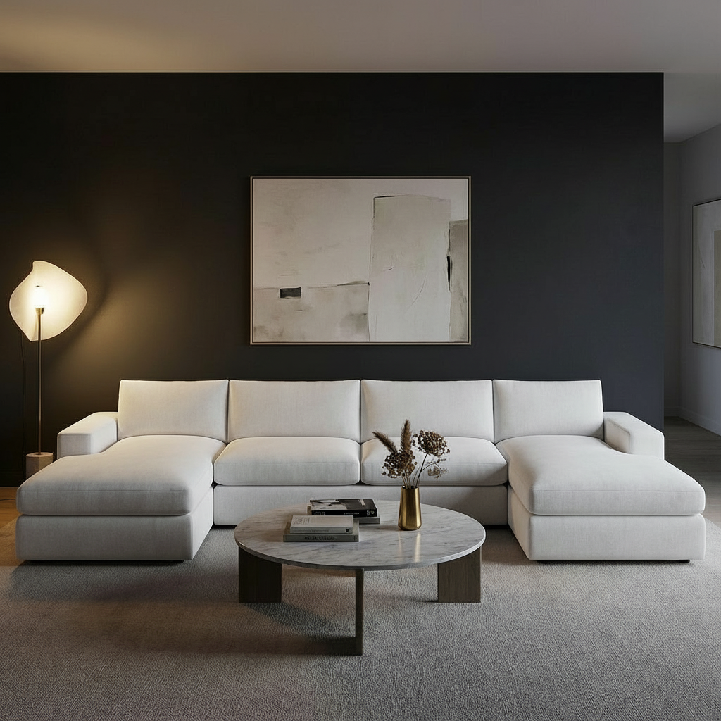 Everette Express Ship 173" Trillium Cushion Dual Chaise Sectional