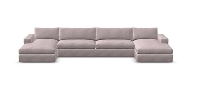 Everette Express Ship 184" Trillium Cushion Dual Chaise Sectional