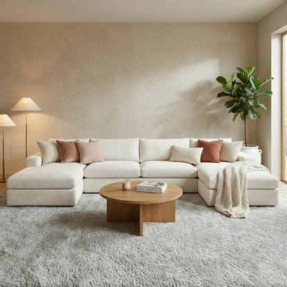 Everette Express Ship 184" Trillium Cushion Dual Chaise Sectional