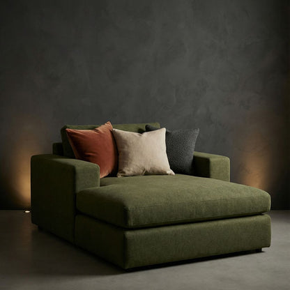 Everette Express Ship 53" Trillium Cushion Chaise Lounge - Juniper Velvet