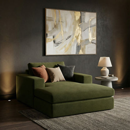 Everette Express Ship 53" Trillium Cushion Chaise Lounge - Juniper Velvet