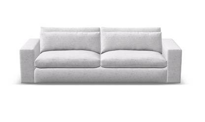 Everette Luxe Express Ship 107" 2 Trillium Cushion Sofa + Kidney Pillow