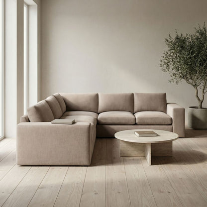 Everette Luxe Express Ship 141" x 109" 5 Trillium Cushion Sectional