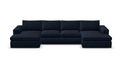 Everette Luxe Express Ship 149" Trillium Cushion Dual Chaise Sectional