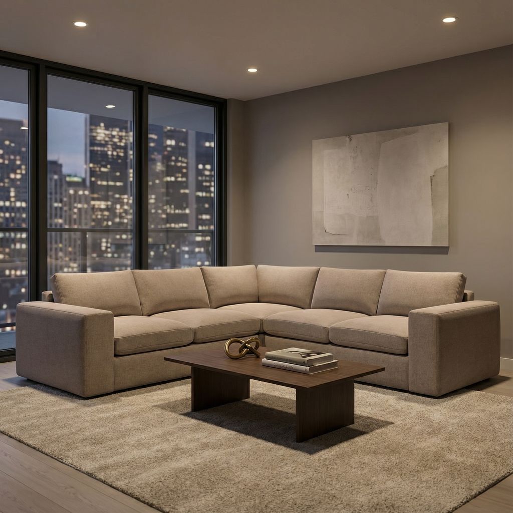 Everette Luxe Express Ship 152" x 109" 5 Trillium Cushion Sectional