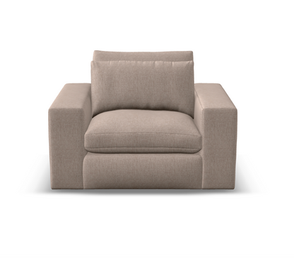 Everette Luxe Express Ship 52" Trillium Cushion Chair & Half + Kidney Pillow