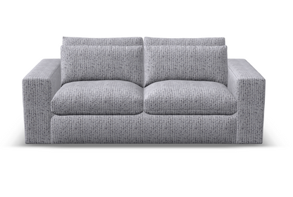 Everette Luxe Express Ship 83" 2 Trillium Cushion Loveseat + Kidney Pillow