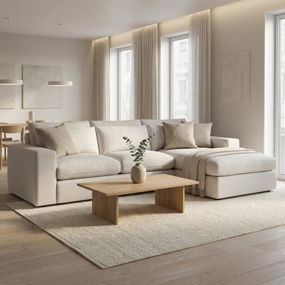 Everette Luxe Express Ship 116" Trillium Sofa + Chaise  + Kidney Pillow - Crypton Quicksilver