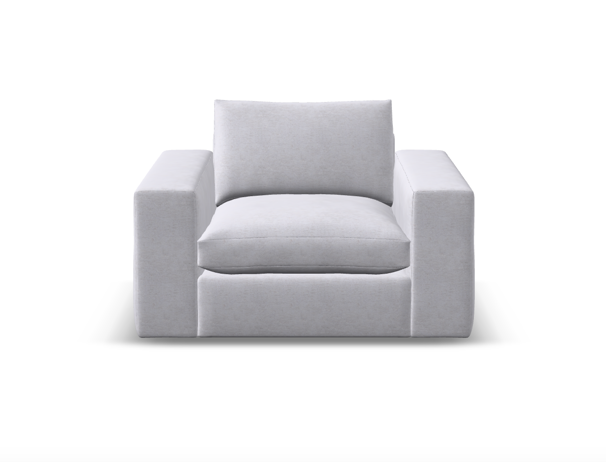 Everette Express Ship 52" Chair & Half - Crypton Natural Linen