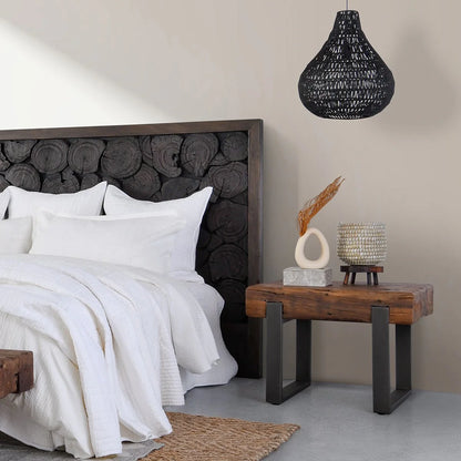 Dante 30" Oak End Table - Wanut + Iron