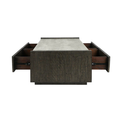 Connor 58" 4 Drawer Coffee Table - Antique Gray
