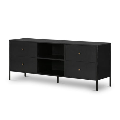 Ellington 70" 4 Drawer Media Cabinet - Black Iron + Bronze
