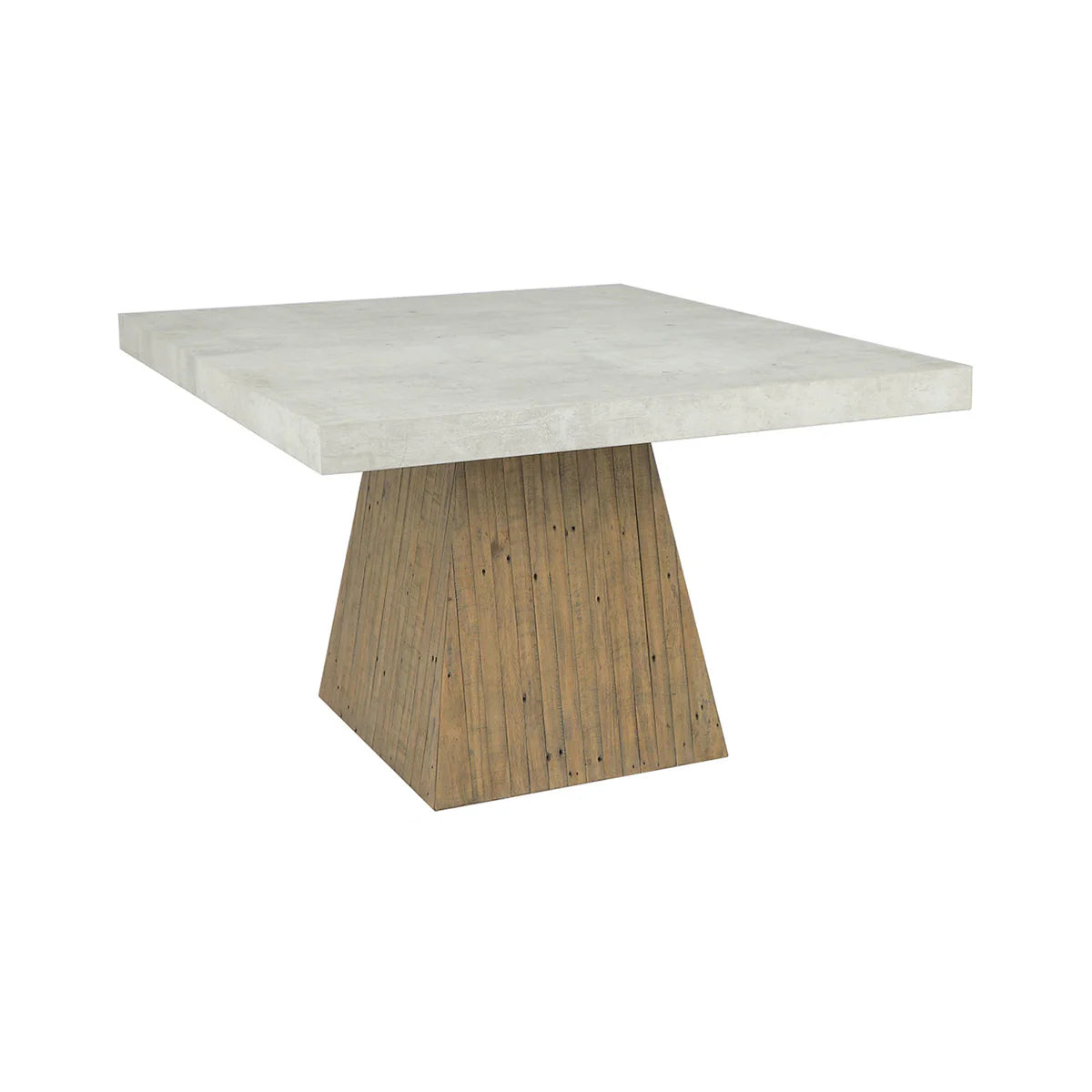 Judith 47" Square Dining Table - Natural + Weathered Chalk