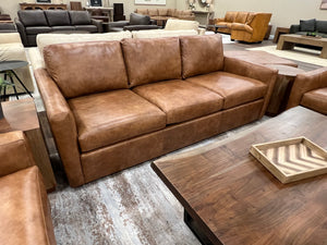 Wyatt 91" Wide Track Arm 3 Cushion Top Grain Leather Sofa - Desert Sand