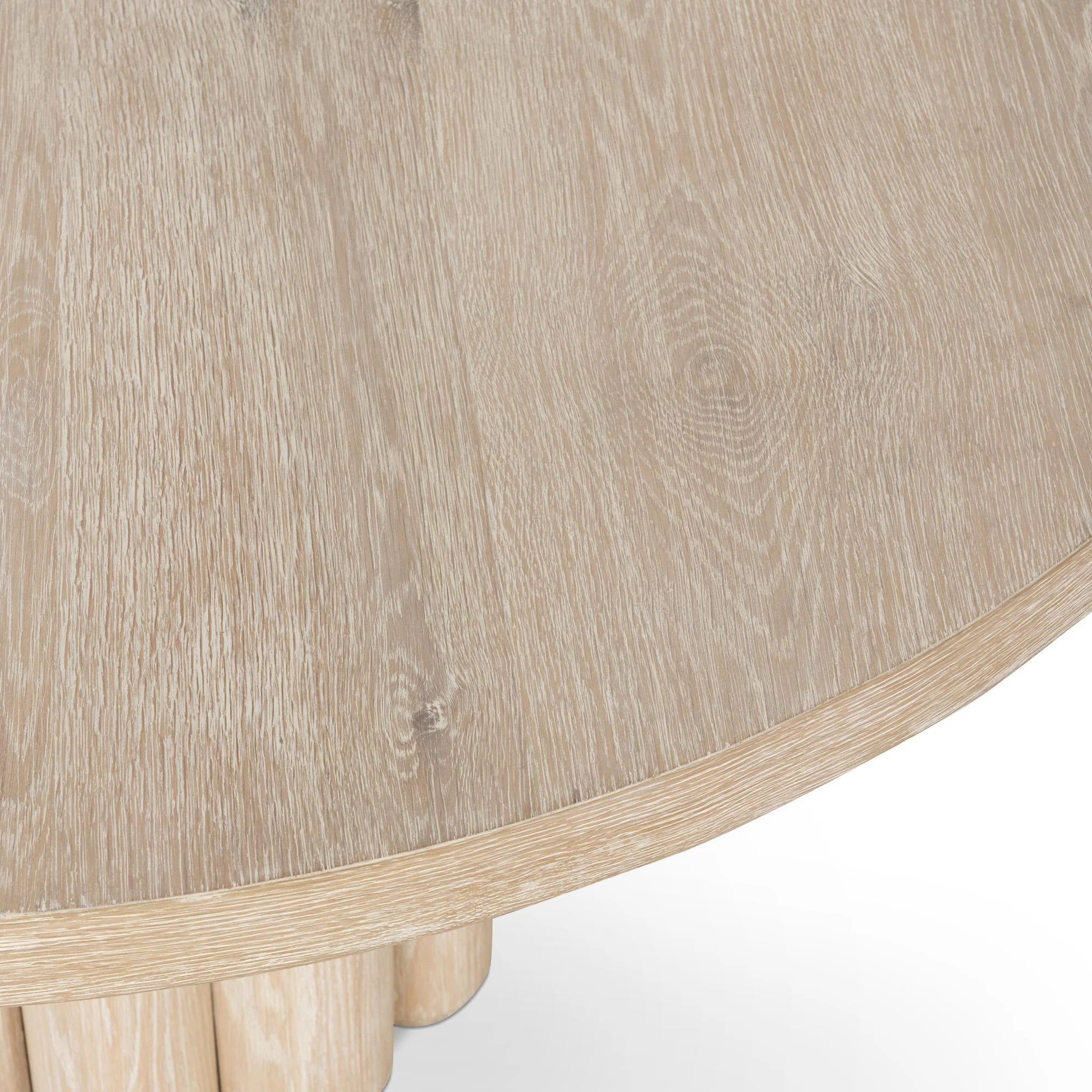 Timber 70" Round Dining Table - Cream Washed